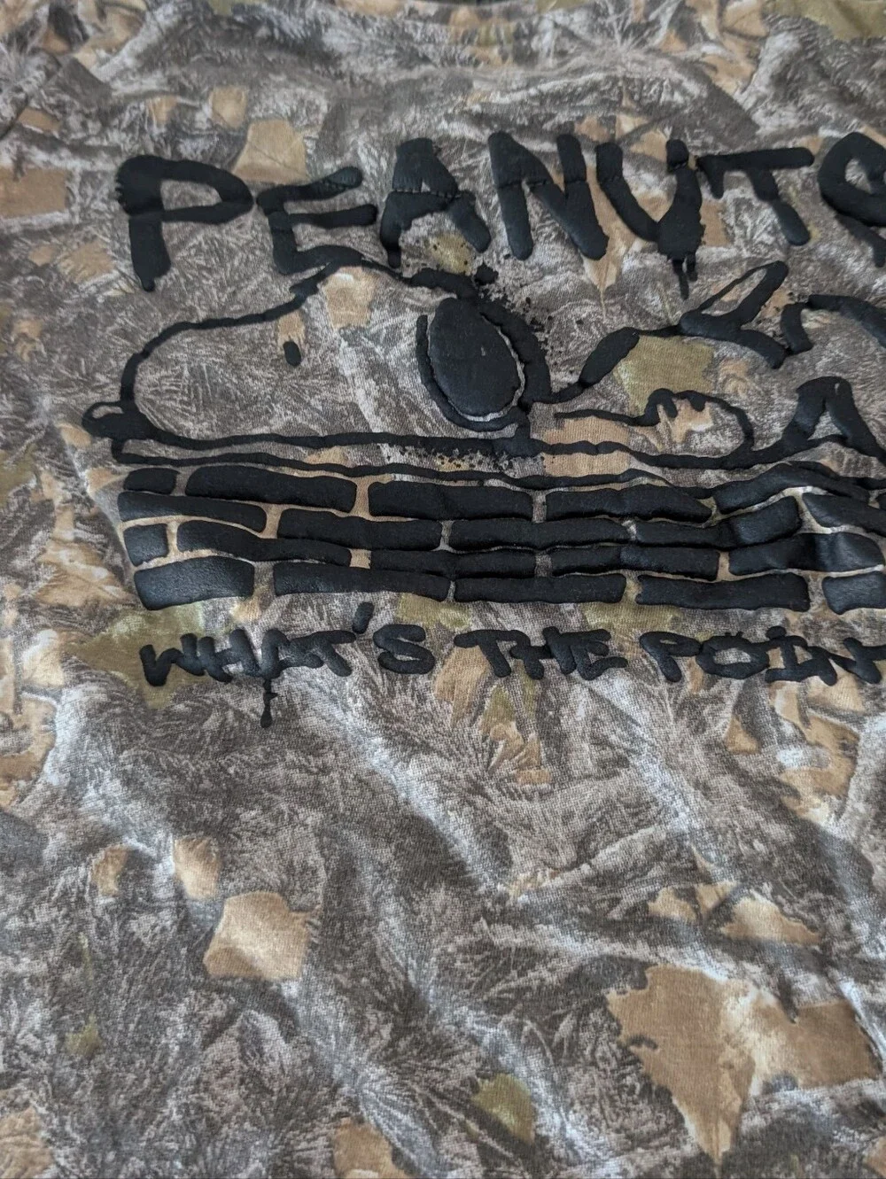Camo Shirt Boys Large Peanuts Youth